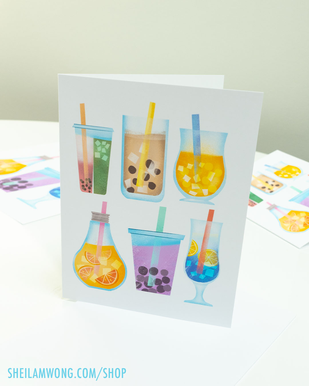 Let's Get Boba - Greeting Card