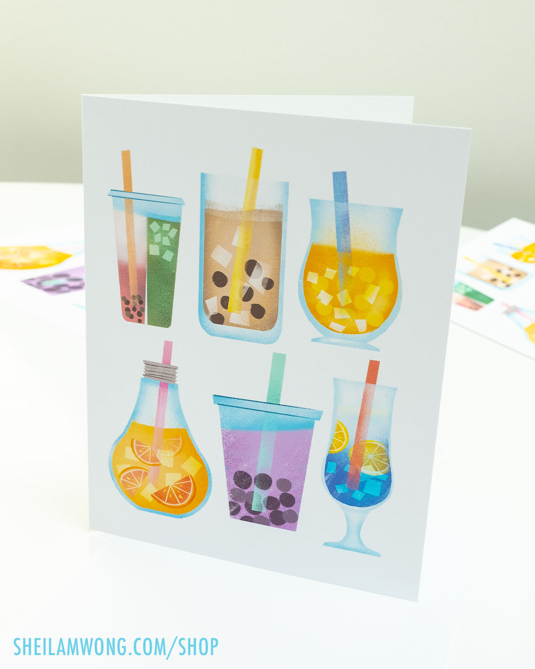 Let's Get Boba - Greeting Card