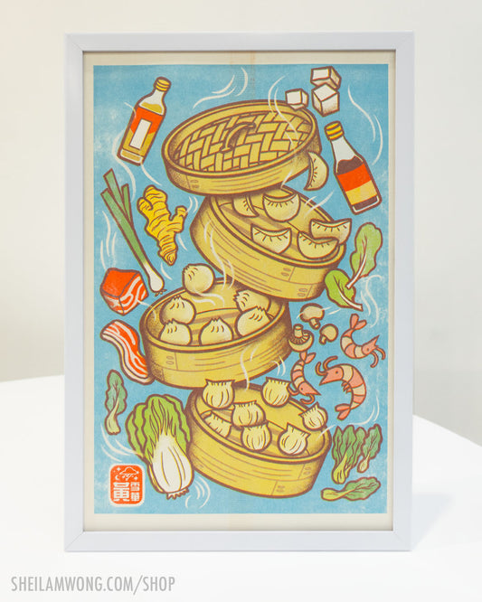 Dumplings Riso Print
