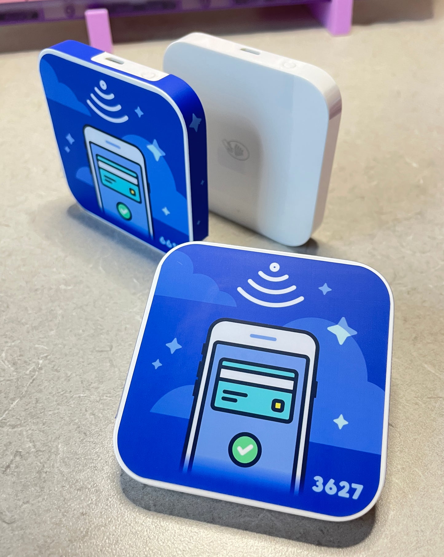 Square Reader | NFC Reader Sticker Decal Template (AI, SVG, PNG, PSD)