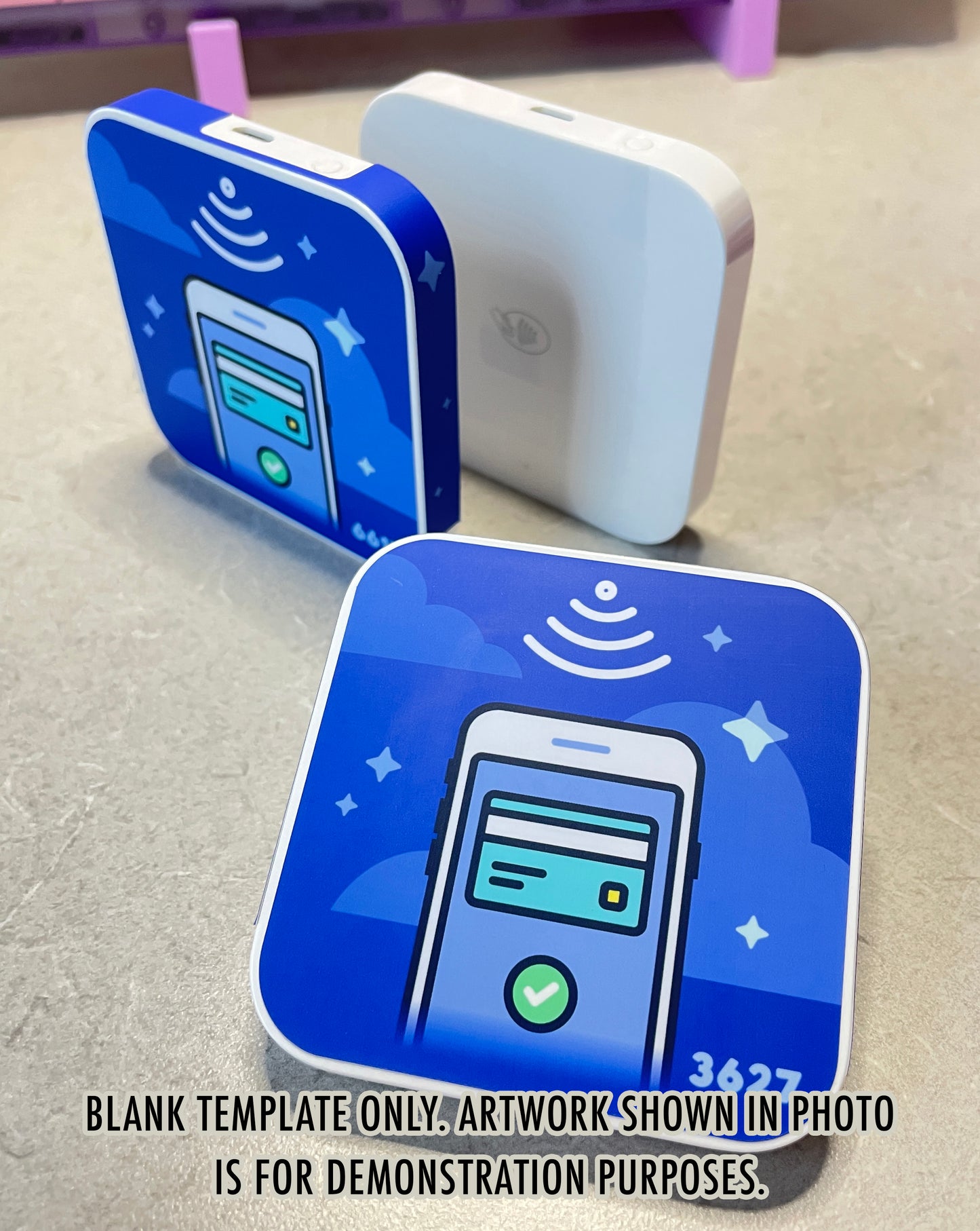 Square Reader | NFC Reader Sticker Decal Template (AI, SVG, PNG, PSD)