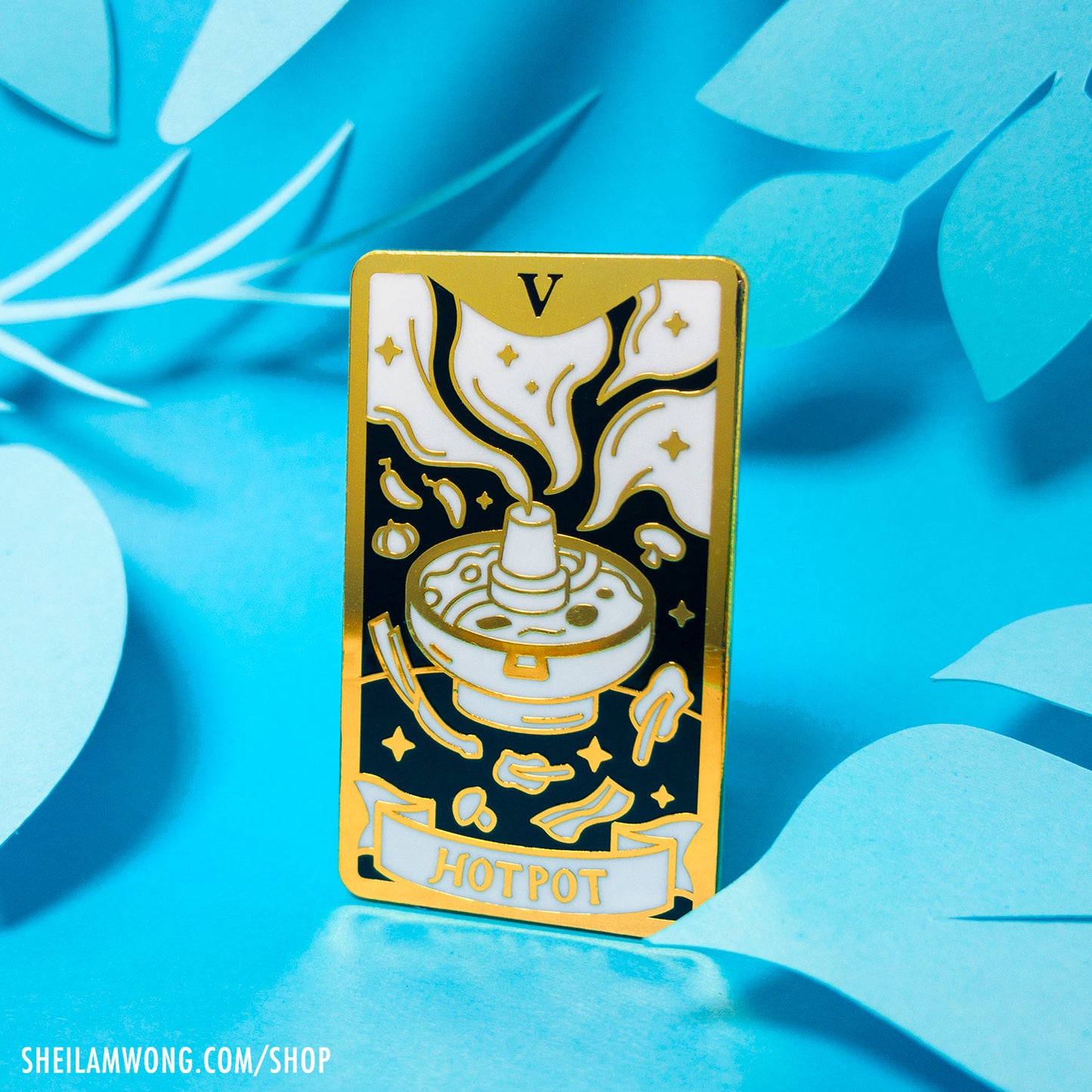 Flavorful Fortunes: Hotpot Enamel Pin