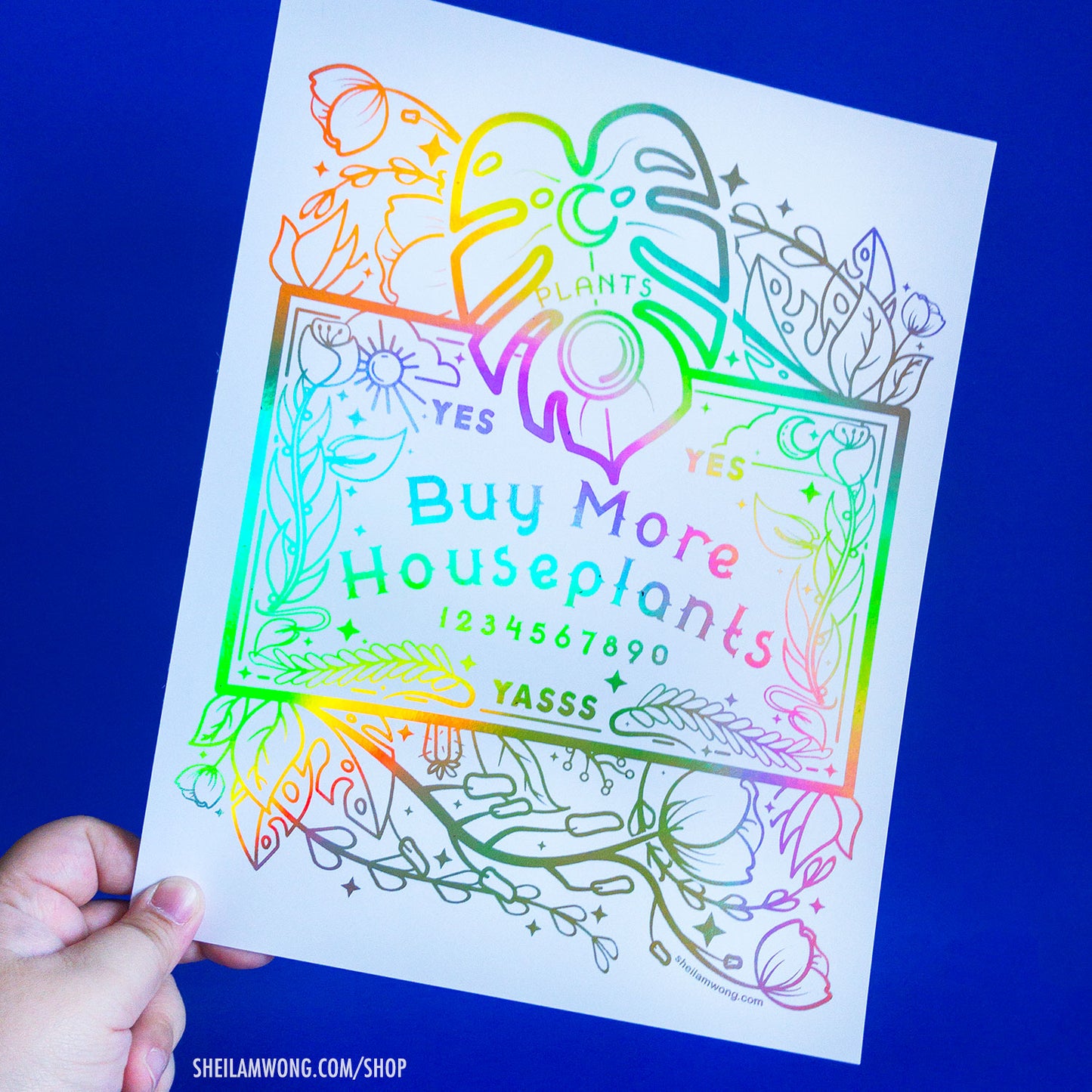 Buy More Houseplants Ouija Board 8.5"x11" Foil Print