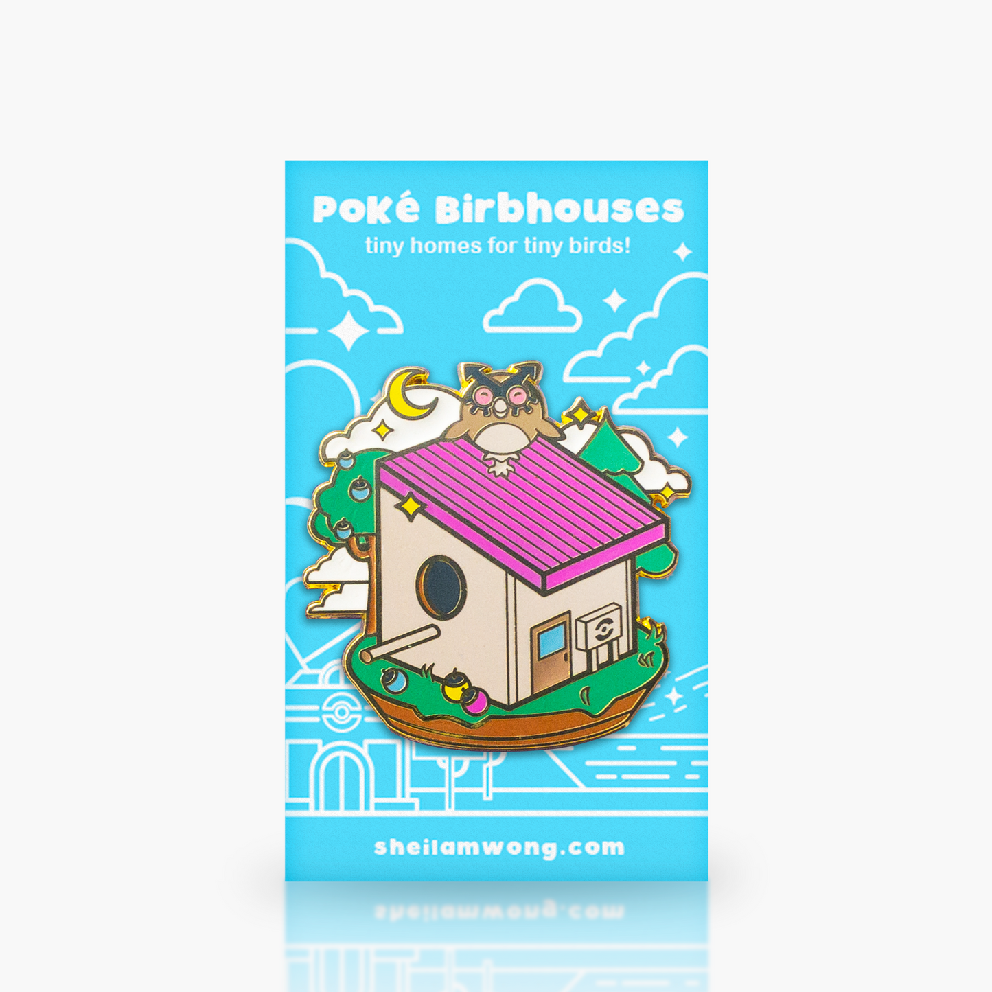 Poké Birbhouses: Hoothoot Enamel Pin