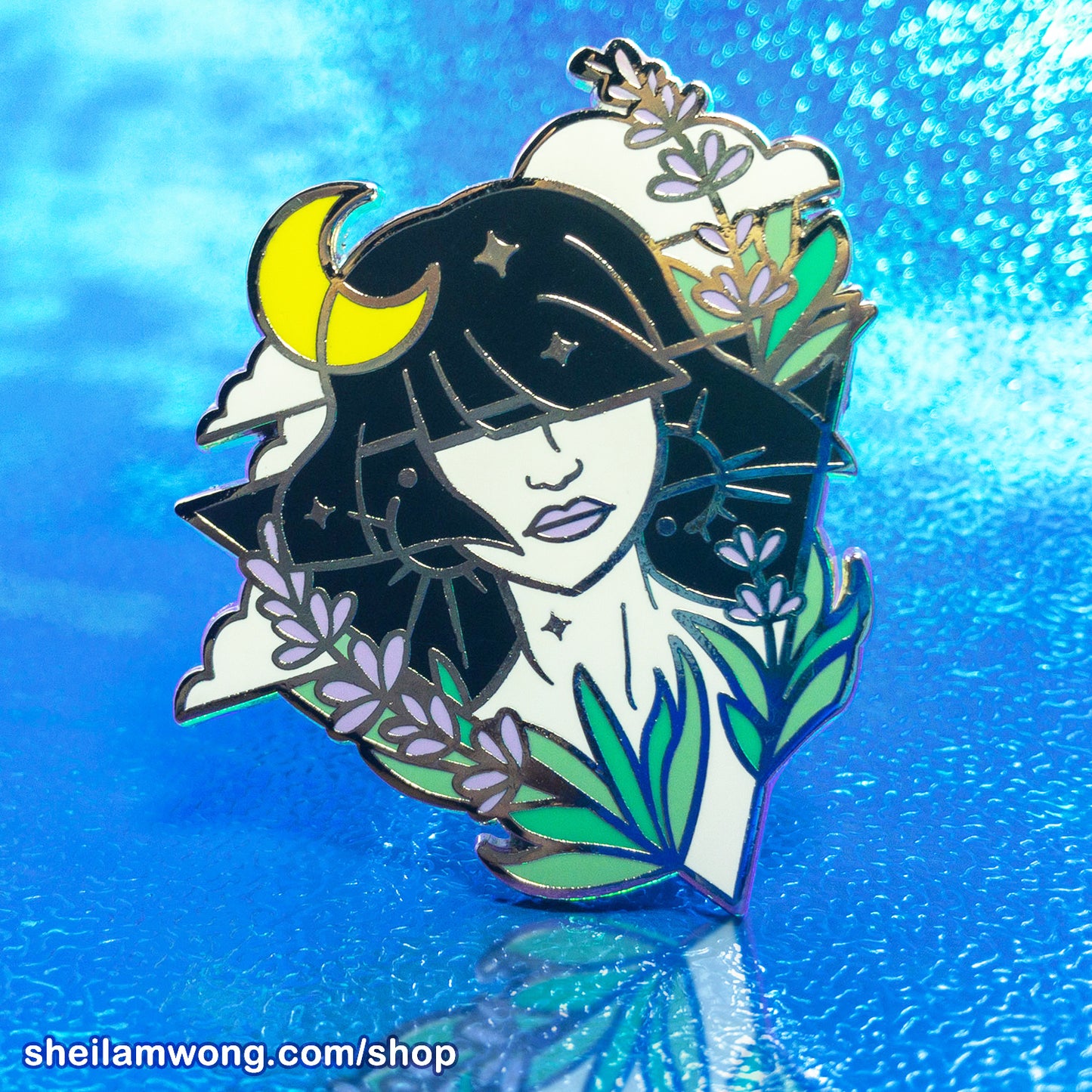Lunar Tides: Lavender Enamel Pin
