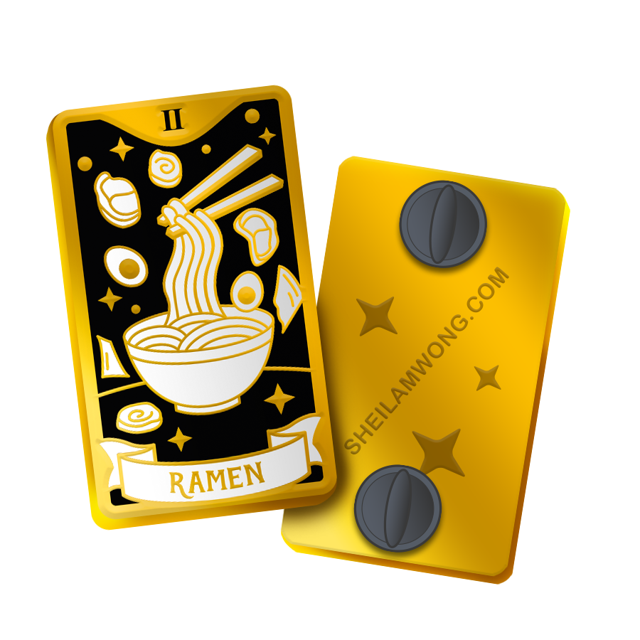 Flavorful Fortunes: Ramen Enamel Pin