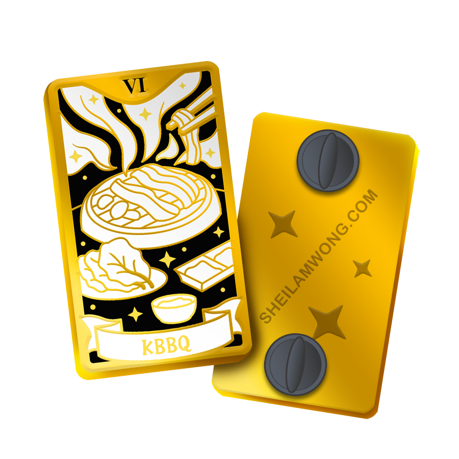 Flavorful Fortunes: KBBQ Enamel Pin