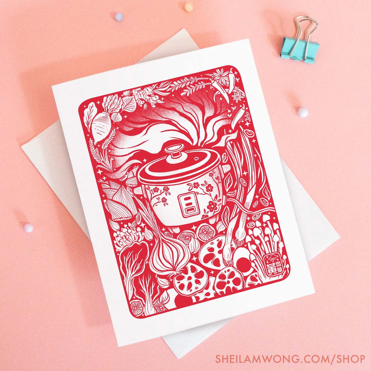 Rice Cooker - Greeting Card