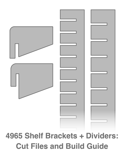 4965 Shelf Dividers + Brackets - Digital Template (AI, SVG)