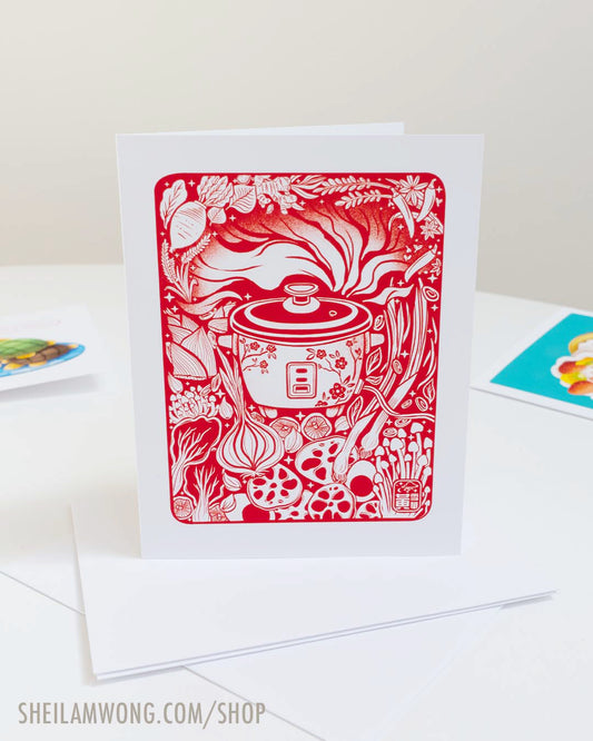 Rice Cooker - Greeting Card