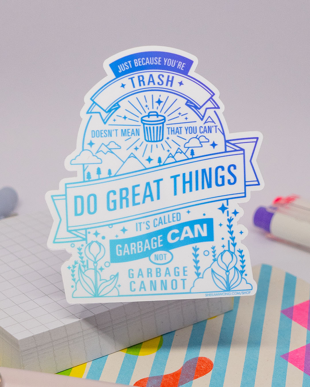 Garbage Can Sticker