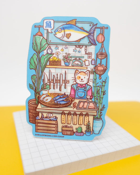 Fish Vendor Sticker