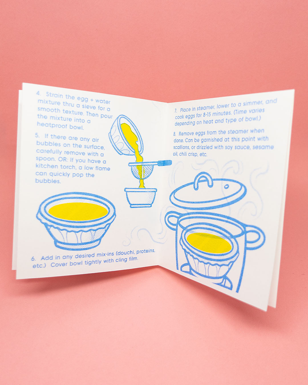 How to Make Steamed Eggs - Riso Zine