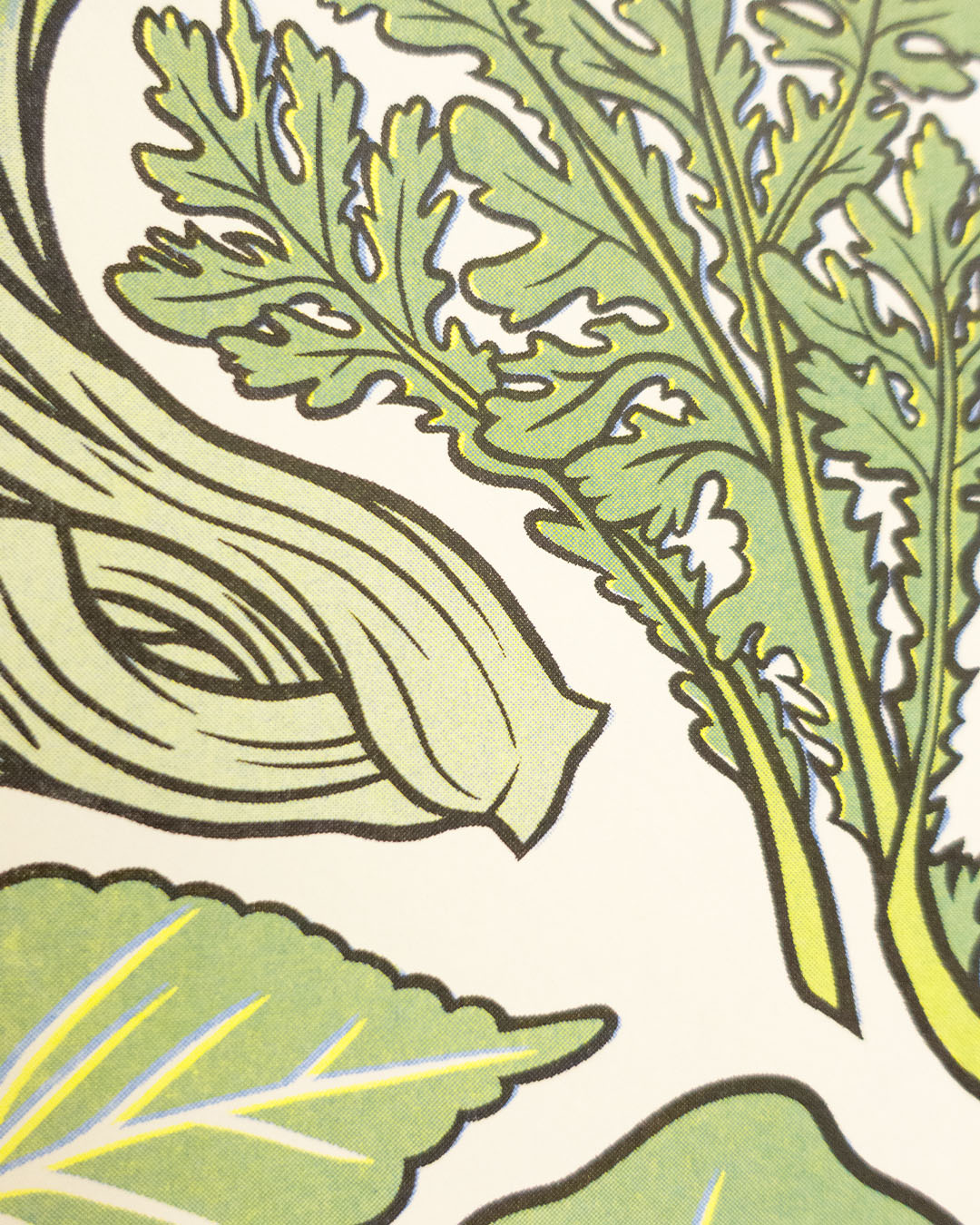 Asian Greens - Riso Print