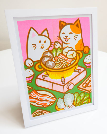 Hot Pot for Two - Riso Print