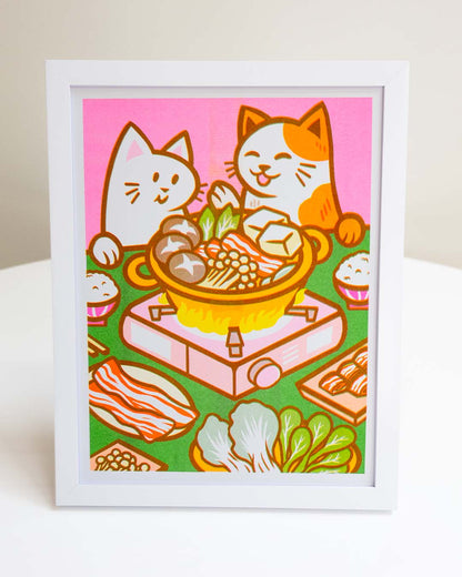 Hot Pot for Two - Riso Print
