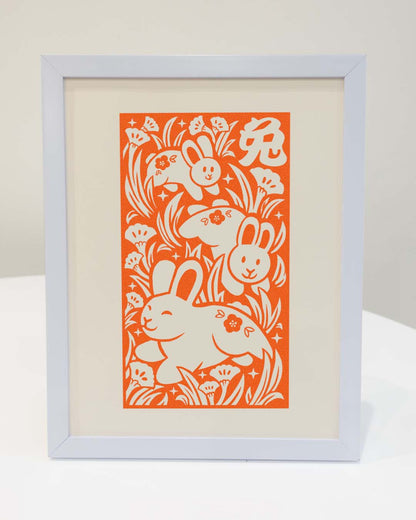 Year of the Rabbit - Riso Print