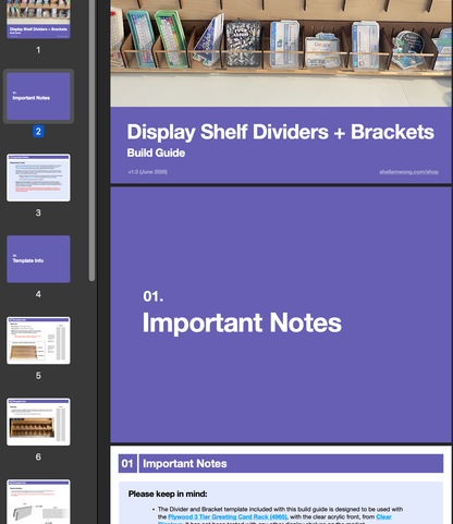 4965 Shelf Dividers + Brackets - Digital Template (AI, SVG)