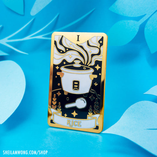Flavorful Fortunes: Rice Enamel Pin