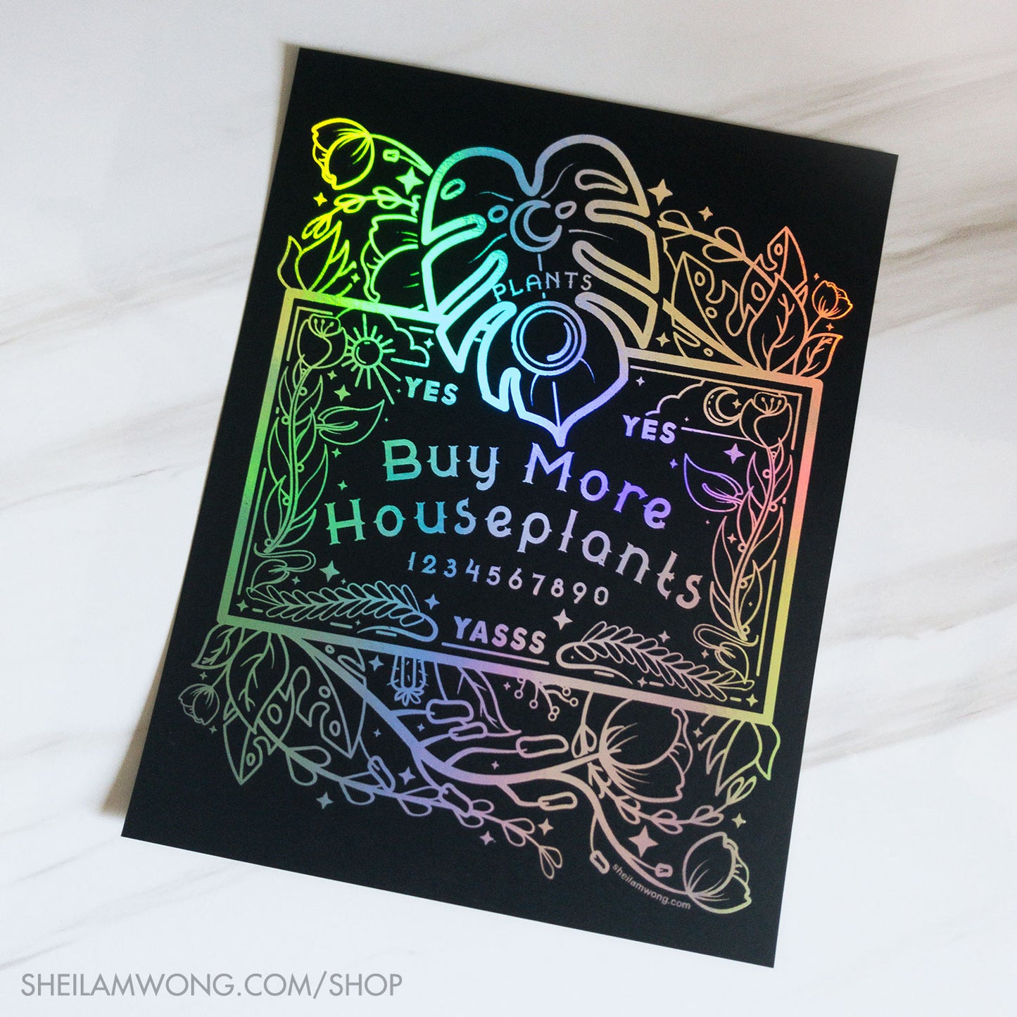 Buy More Houseplants Ouija Board 8.5"x11" Foil Print