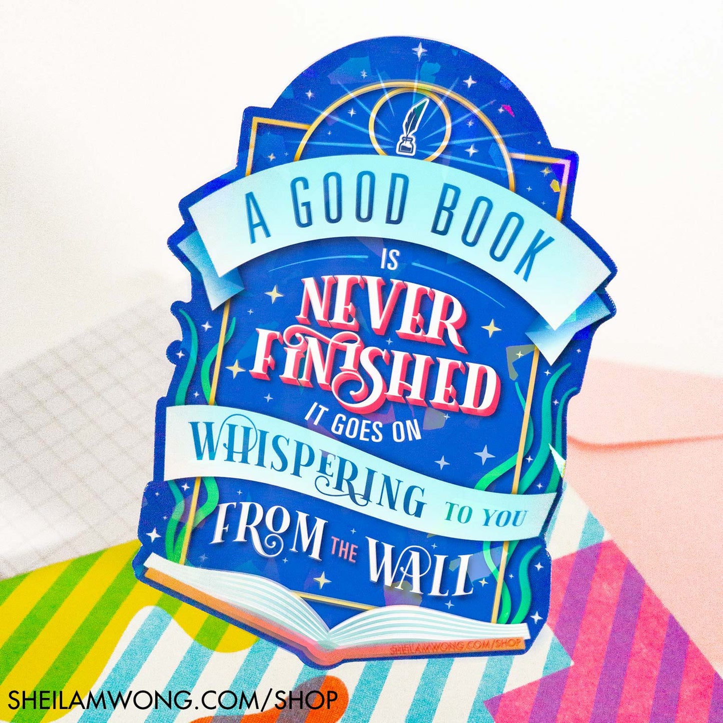 A Good Book - Holographic Sticker