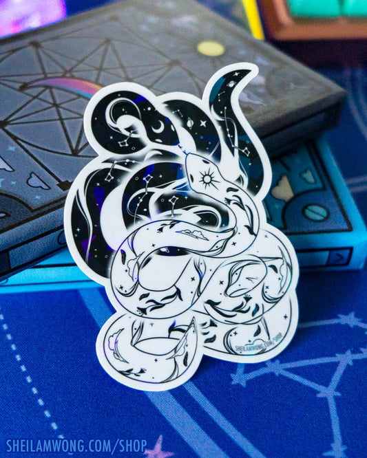 Celestial Serpents - Holographic Glossy Sticker